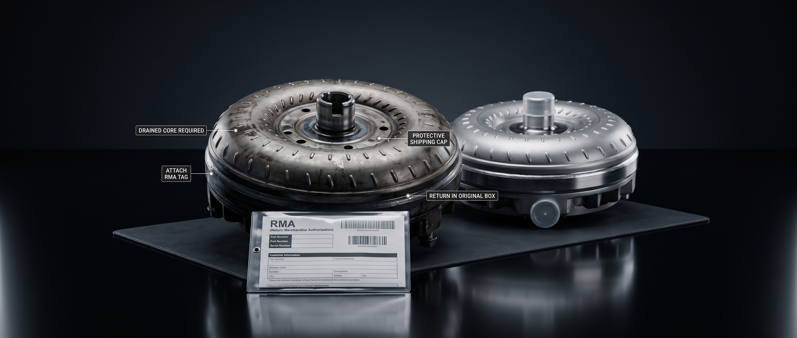 How do I return a CVC torque converter core?