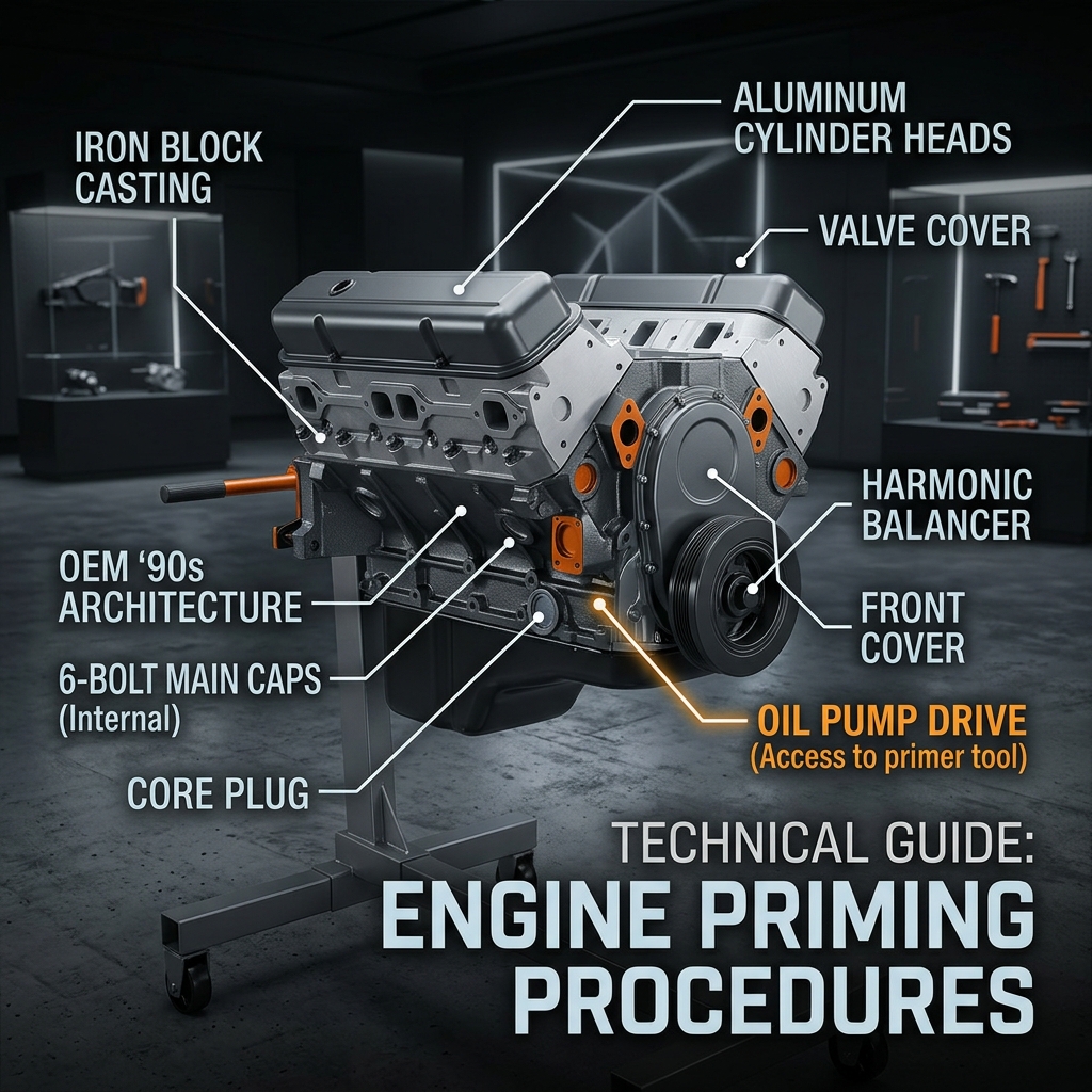 How do I prime my engine before the first start-up?