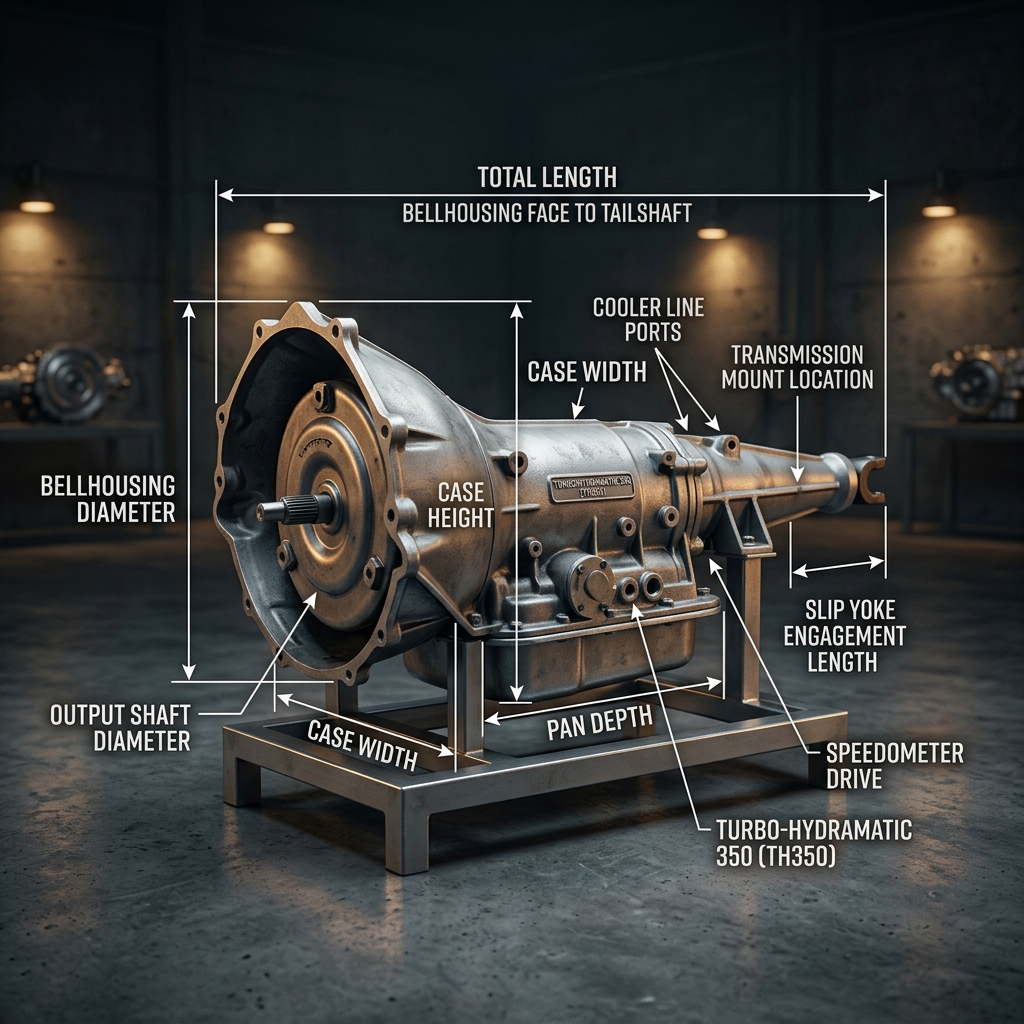 GM 3-Speed Automatic Transmission Dimensions