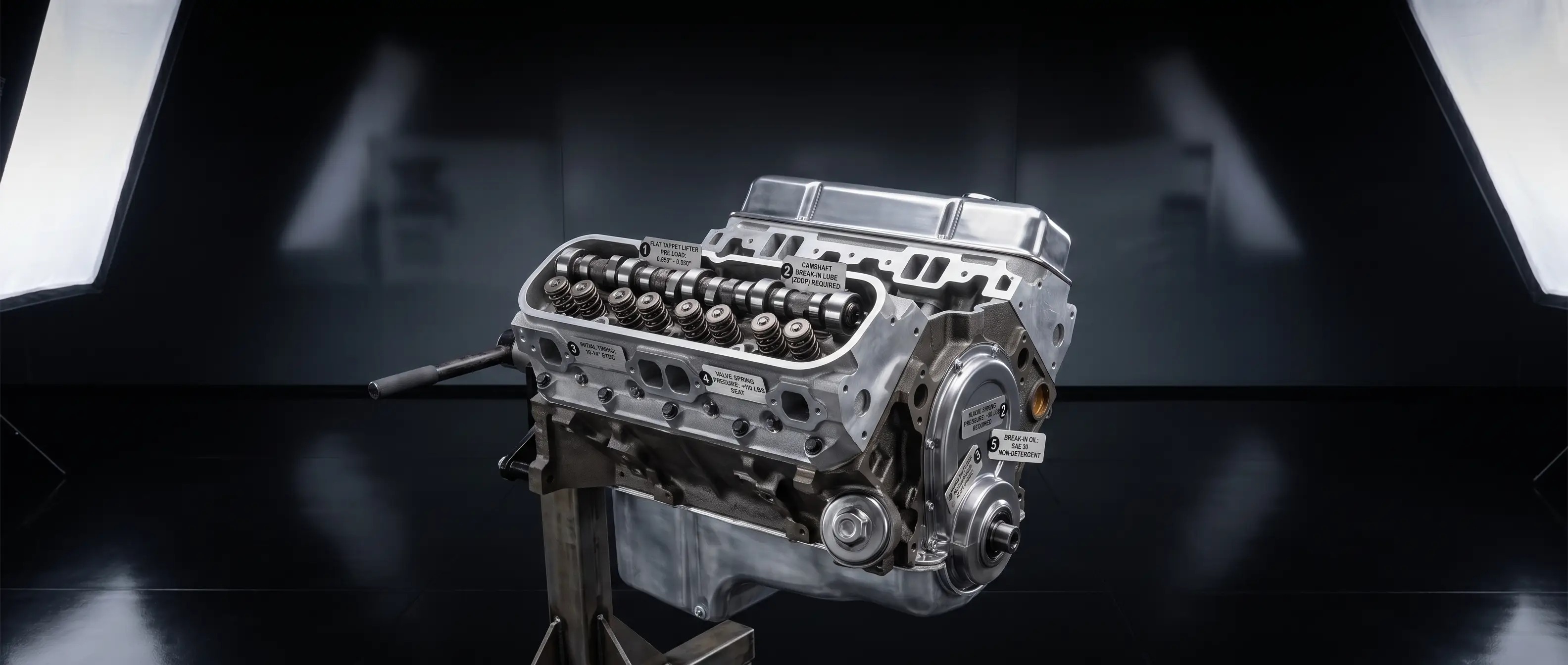 How do I break in a flat tappet camshaft?
