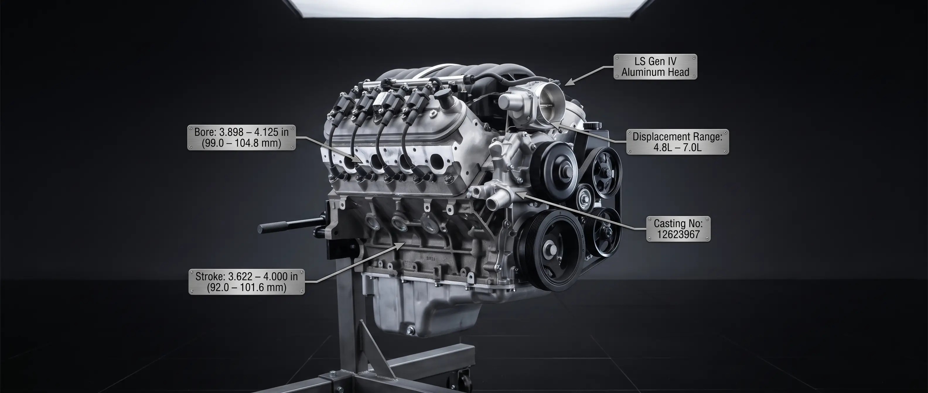 What's the bore and stroke for LS engines?